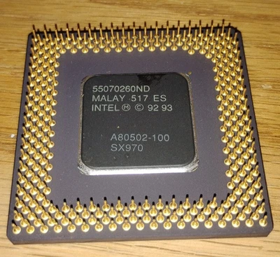 Intel SX970 P1 100 Mhz CPU Processor - A80502-100 vintage gaming - Image 1 of 2