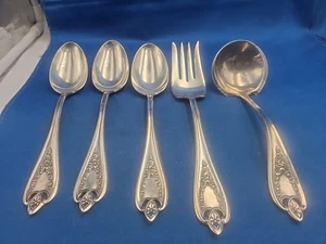 Lot of 5 International / 1847 Rogers Old Colony Silverplate Serving Pieces - Picture 1 of 7