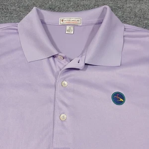 Peter Millar Sommer Comfort Poloshirt Lila Herren L Eagle Point Golfschläger Logo - Bild 1 von 6
