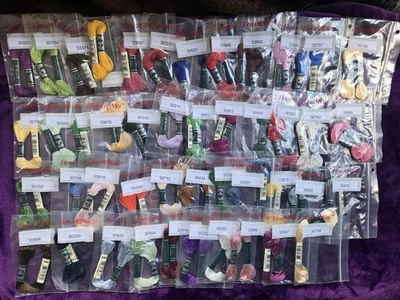 LOT OF 45 DMC RAYON EMBROIDERY FLOSS - Image 1 of 4