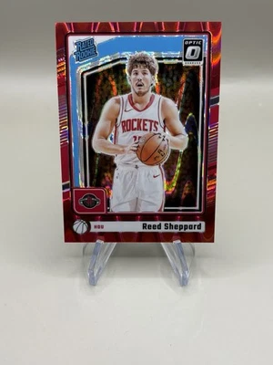 2024 Optic Red Seismic REED SHEPPARD Prizm Rookie /149 Color Martch Rockets 🔥 - Image 1 of 2