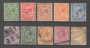 Großbritannien, Scott #187 | 200, gebraucht, King George V, reguläre Ausgabe 1924 - Bild 1 von 2