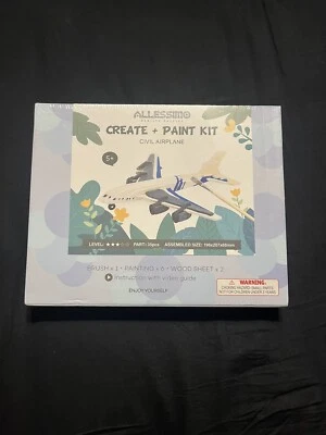 NEW Allessimo 3D Paint Puzzle Creat (Civil Airplane) Model Paint Kit - Image 1 of 2