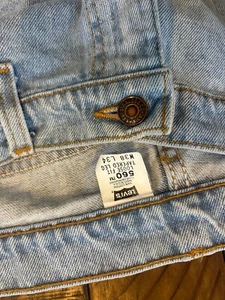 Levi 560 Loose Fit Tapered Leg 38X34 Light Blue Stone Wash - Made in USA -#016 - Picture 1 of 6