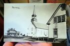Vintage RPPC Val Barrette Quebec Canada Church In Village Real Photo Postcard
