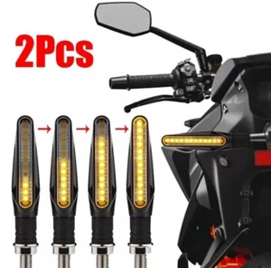 COPPIA FRECCE MOTO LED CON ACCENSIONE SEQUENZIALE DINAMICA ARANCIONE UNIVERSALI - Foto 1 di 9