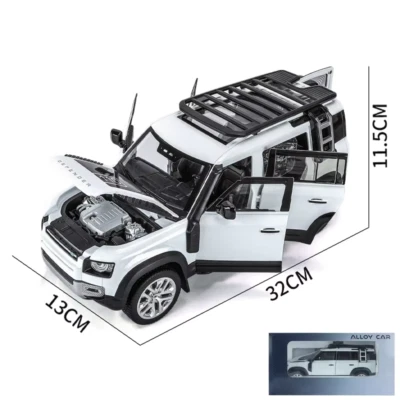 Grande 1:18 Land Rover Defender SUV Todoterreno Aleación Modelo Coche Diecast Juguete Coche Coll Foto 1 de 4
