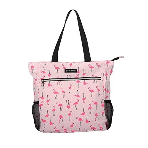 Betsey Johnson 15.6" Zip Beach Tote, Large Durable Polyester With Mesh Pocket - Image 1 of 1