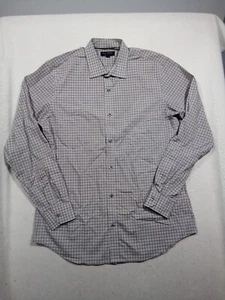 Banana Republic Non-Iron Slim Fit Long Sleeve Button Up Shirt Men's L Black Gray - Picture 1 of 10