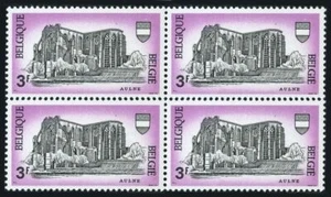 Belgium 714 block/4,MNH.Michel 1540. Ruins of Aulne Abbey,Gozee,1969. - Picture 1 of 1