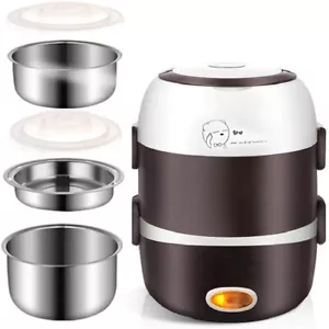 2L Electric Heating Lunch Box Portable for Car Office Food Warmer Container 110V - Picture 1 of 14
