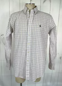 Camisa con botones Ralph Lauren Yarmouth blanca azul rosa a cuadros manga larga - 15 - Imagen 1 de 4