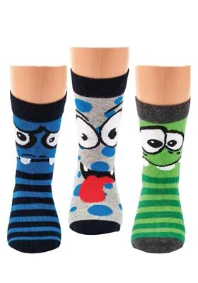 RIESE STRÜMPFE Kinder Socken aus Baumwolle „FACE“ - 3 Paar