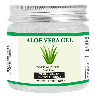 Aloe Vera Gel | 100% Pure Natural Aloe Gel | for Moisturizing Face Skin & Hair C - Image 1 of 4
