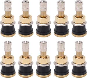 10 Pcs Sturdy Brass Valve Stem TR501 High Strength Tubeless Truck Valve - Picture 1 of 12
