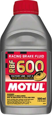 Motul 1/2L Brake Fluid RBF 600 - Racing DOT 4 Case of 12 100949 - Image 1 of 2