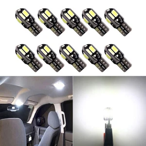 10Pcs White LED Interior Dome Map License Light Bulb T10 2825 168 158 194 Canbus - Picture 1 of 9