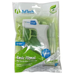 AdTech Mini Low-Temp Glue Gun - White, Includes Clear Glue Sticks - Picture 1 of 2
