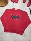 Vintage Grand Slam Elbow Pad Munsingwear Sweater Mens Extra Large Argyle Red