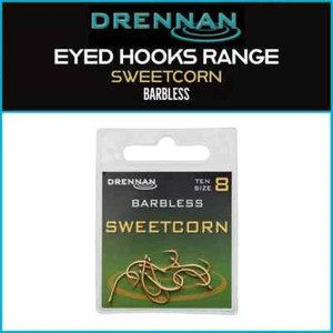 DRENNAN EYED HOOKS RANGE - SWEETCORN BARBLESS | NEW - ALL SIZES - Picture 1 of 1
