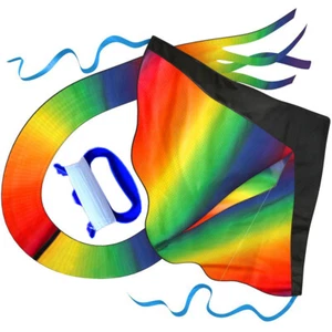 Delta Rainbow Kite for Kids Easy to Fly Beginners Kites For Family Outdoor Fun - Picture 1 of 4