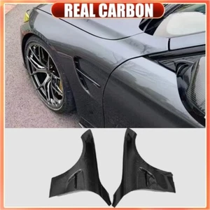 Ajuste para BMW F82 M4 2015-2020 CARBONO REAL guardabarros puerta lateral embellecedores de ventilación exteriores - Imagen 1 de 17
