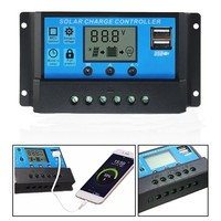New 10A 20A 30A 12V/24V Solar Panel Charger Controller Battery Regulator USB LCD