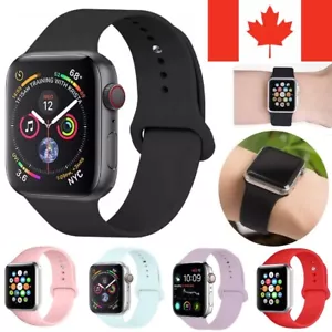 Correa deportiva de silicona de repuesto para Apple Watch Series 7 6 SE 5 4 3 2 - Imagen 1 de 25
