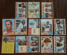 13  "STARS"  1968 TOPPS Cards - CLEMENTE, AARON LEADERS - PRETTY NICE - VINTAGE!