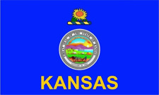 Aufkleber Kansas Flagge Fahne 8 x 5 cm Autoaufkleber Sticker