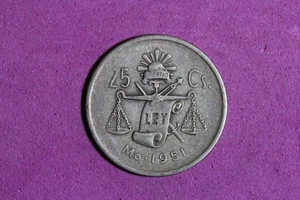 1951 Mo Mexico 25 Centavos 30% Silver Coin #M22122 - Picture 1 of 2