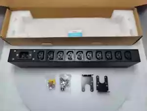 Heavy Duty Metal 1U Rack Mount PDU, Inlet C20 20A 120/240V Outlet C13 x 10 - Picture 1 of 4