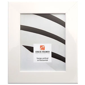 Craig Frames Bauhaus, 2" Modern Liquid White Picture Frame - Picture 1 of 12