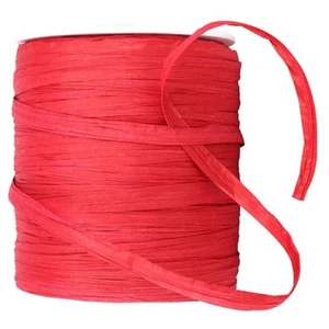 Paper Raffia Ribbon --- 1/4 inch x 100 yards Roll --- Red Color - Picture 1 of 1