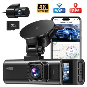 REDTIGER F7NP Dash Camera Front and Rear 4K Dash Cam Built-In WiFi & GPS For Car - Picture 1 of 11