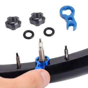Road Mountain Bike Bicycle Gas Air Nozzle Tire Presta Valve Core Nut Scr*a5 - Bild 1 von 11
