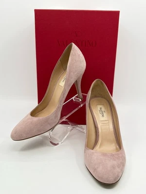 VALENTINO EU Size 37.5 Dusty pink Women Suede Rockstud Killer Studded Chic Pumps - Image 1 of 4