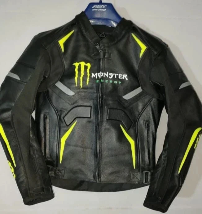 MOTORBIKE COWHIDE LEATHER JACKET MOTORCYCLE JACKET CE APPROVED ARMOUR - Image 1 of 4