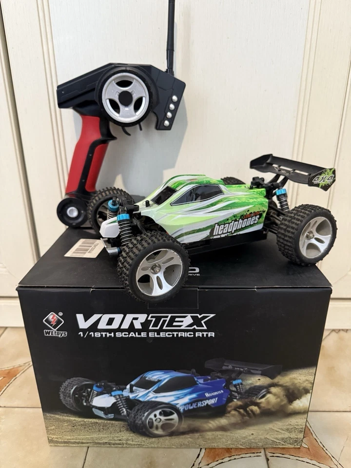 Automodello Buggy 4WD 1:18 2,4 GHz Bianco/Verde RTR WLTA959-B - radiokontrol mod - Immagine 1 di 4