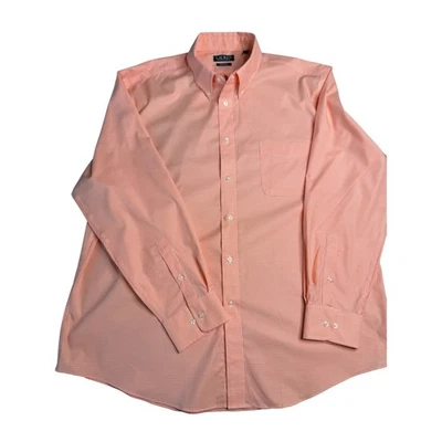 Camisa de vestir Lauren Ralph Lauren para hombre calce regular elástica naranja guinga 2XL Foto 1 de 4