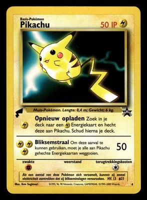 Pikachu 4 Gold Tail Dutch World Promo Pokemon Card - Image 1 of 2