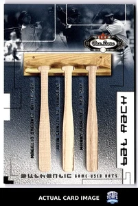 2002 Fleer Box Score BATS #Bat Rack ORDONEZ/GONZALEZ/RAMIREZ SOX RGR /300 MEM NM - Bild 1 von 4