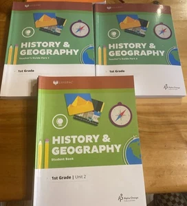 LIFEPAC® 1st Grade History & Geography 2-10 Workbooks & Teachers Guide - Picture 1 of 4