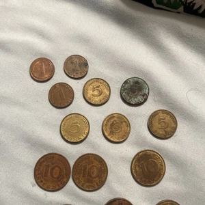 German Coins, 1949 1950 (some) 10 5 2 1 Lot - Picture 1 of 2
