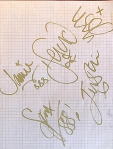 Triple 8 (a.k.a. 888 or Triple Eight) UK boy band autograph signed 8"x12" paper - Picture 1 of 1