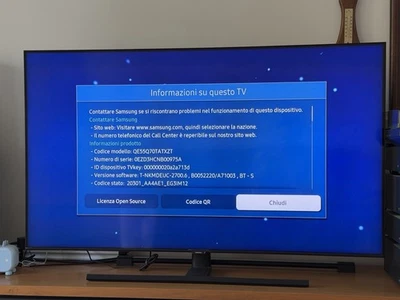 Samsung QE55Q70TAT 55" 4K QLED Smart TV - Nero 2020 - Immagine 1 di 3