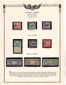 US 1918-1959 COLLECTION OF 55 AIRMAIL STAMPS USED, FEW MINT NH, F-VF ALL SCANNED - Picture 1 of 8