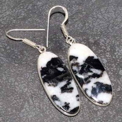 Impresionantes pendientes enchapados en plata 925 turquesa búfalo blanco 1,8" GW Foto 1 de 3