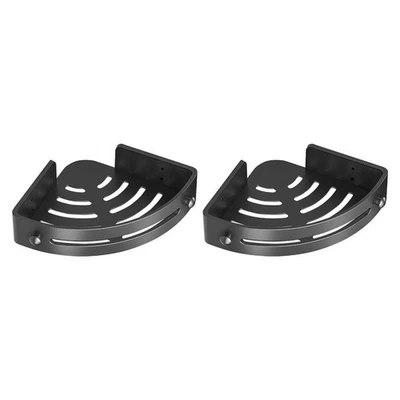 No Drill Grey Triangle Shelf Perfect for Organizing Your Bathroom Items - image 1 of 4