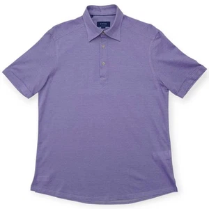 Camisa polo contemporánea Eton para hombre mediana púrpura tejida piqué manga corta algodón - Imagen 1 de 10